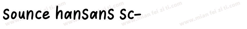 sounce hansans sc字体转换